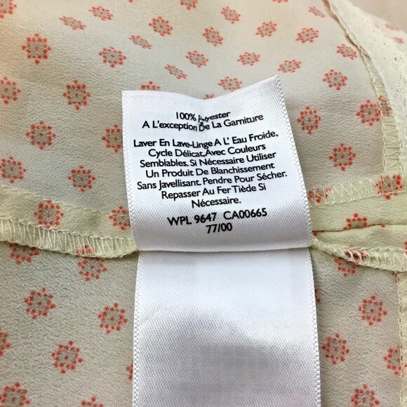 EDDIE BOWER USA Cap Sleeve Scoop Neck Hidden Buttons Tan Tunic Blouse Med NWT - Picture 7 of 8